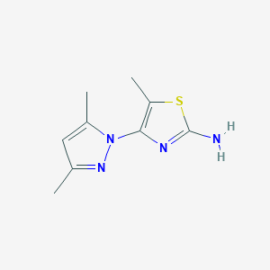 molecular formula C9H12N4S B11813314 4-(3,5-Dimethyl-1H-pyrazol-1-yl)-5-methylthiazol-2-amine 