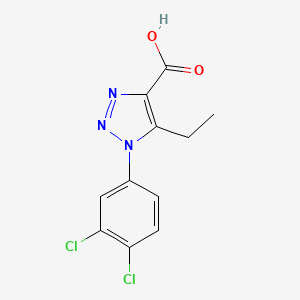 molecular formula C11H9Cl2N3O2 B11813317 1-(3,4-Dichlorophenyl)-5-ethyl-1H-1,2,3-triazole-4-carboxylic acid 