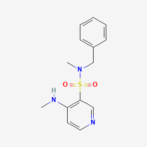 molecular formula C14H17N3O2S B11813331 N-benzyl-N-methyl-4-(methylamino)pyridine-3-sulfonamide 