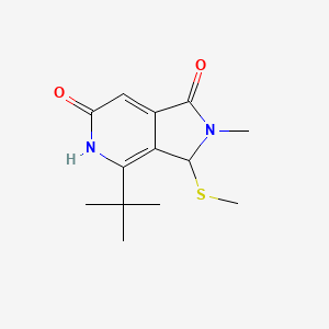 molecular formula C13H18N2O2S B11813354 4-(tert-Butyl)-2-methyl-3-(methylthio)-2,3-dihydro-1H-pyrrolo[3,4-c]pyridine-1,6(5H)-dione 