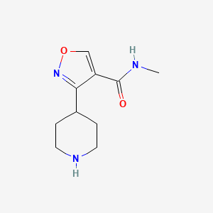 molecular formula C10H15N3O2 B11813378 N-Methyl-3-(piperidin-4-yl)isoxazole-4-carboxamide 