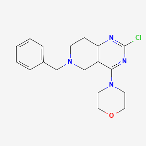 molecular formula C18H21ClN4O B11813405 4-(6-Benzyl-2-chloro-5,6,7,8-tetrahydropyrido[4,3-D]pyrimidin-4-YL)morpholine 