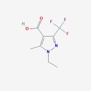 molecular formula C8H9F3N2O2 B11813407 1-Ethyl-5-methyl-3-(trifluoromethyl)-1H-pyrazole-4-carboxylic acid 