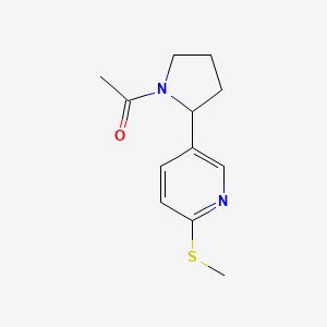 1-(2-(6-(Methylthio)pyridin-3-yl)pyrrolidin-1-yl)ethanone