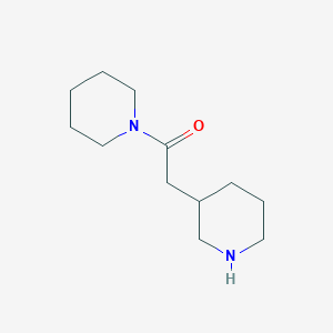 molecular formula C12H22N2O B11813429 1-(Piperidin-1-yl)-2-(piperidin-3-yl)ethanone 