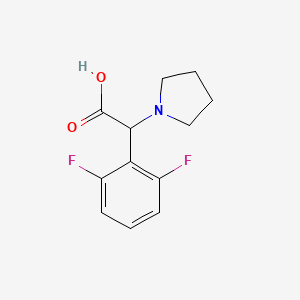 molecular formula C12H13F2NO2 B11813454 2-(2,6-Difluorophenyl)-2-(pyrrolidin-1-yl)acetic acid 