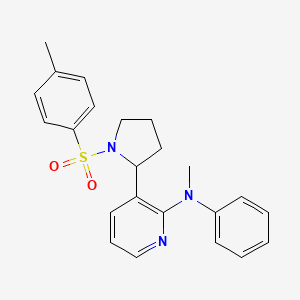 molecular formula C23H25N3O2S B11813502 N-Methyl-N-phenyl-3-(1-tosylpyrrolidin-2-yl)pyridin-2-amine 