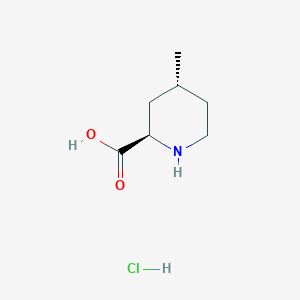 molecular formula C7 H13 N O2 . Cl H B1181351 (2R,4R)-4-Methyl-pipecolinic acid hydrochloride CAS No. 74874-05-8