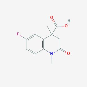 6-Fluoro-1,4-dimethyl-2-oxo-1,2,3,4-tetrahydroquinoline-4-carboxylic acid