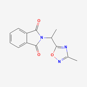 molecular formula C13H11N3O3 B11813548 2-(1-(3-Methyl-1,2,4-oxadiazol-5-yl)ethyl)isoindoline-1,3-dione 