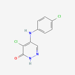 molecular formula C10H7Cl2N3O B1181359 4-chloro-5-(4-chloroanilino)-3(2H)-pyridazinone 