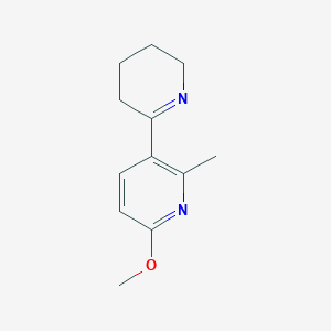 molecular formula C12H16N2O B11813639 6'-Methoxy-2'-methyl-3,4,5,6-tetrahydro-2,3'-bipyridine 