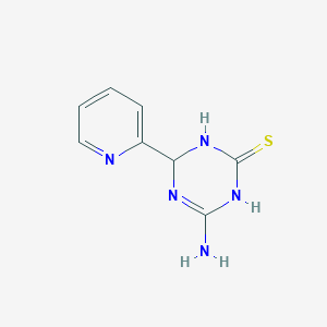 molecular formula C8H9N5S B11813703 4-Amino-6-(pyridin-2-yl)-1,6-dihydro-1,3,5-triazine-2-thiol CAS No. 1142208-59-0