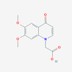 molecular formula C13H13NO5 B11813704 2-(6,7-Dimethoxy-4-oxoquinolin-1(4H)-yl)acetic acid 