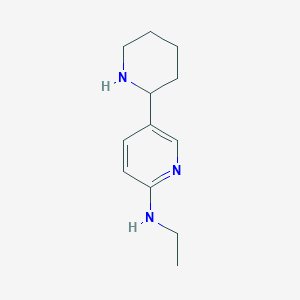 molecular formula C12H19N3 B11813712 N-Ethyl-5-(piperidin-2-yl)pyridin-2-amine 