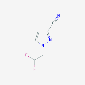 molecular formula C6H5F2N3 B11813752 1-(2,2-Difluoroethyl)-1H-pyrazole-3-carbonitrile 