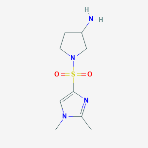 1-((1,2-Dimethyl-1H-imidazol-4-yl)sulfonyl)pyrrolidin-3-amine