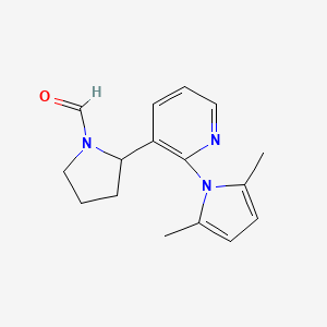 2-(2-(2,5-Dimethyl-1H-pyrrol-1-yl)pyridin-3-yl)pyrrolidine-1-carbaldehyde