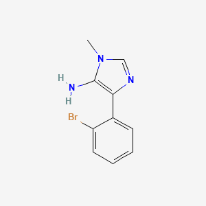 molecular formula C10H10BrN3 B11813801 4-(2-Bromophenyl)-1-methyl-1H-imidazol-5-amine 