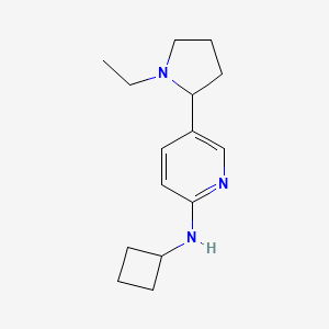 molecular formula C15H23N3 B11813813 N-Cyclobutyl-5-(1-ethylpyrrolidin-2-yl)pyridin-2-amine 