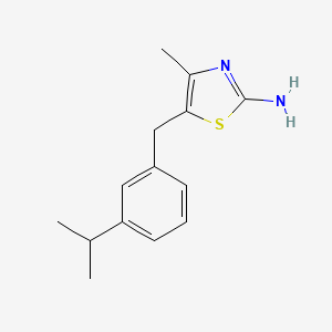 molecular formula C14H18N2S B11813832 5-(3-Isopropylbenzyl)-4-methylthiazol-2-amine 