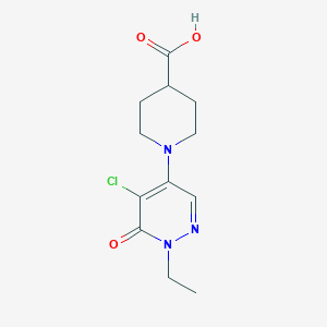 1-(5-Chloro-1-ethyl-6-oxo-1,6-dihydropyridazin-4-yl)piperidine-4-carboxylic acid