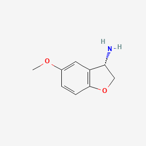 molecular formula C9H11NO2 B11813877 (S)-5-Methoxy-2,3-dihydrobenzofuran-3-amine 