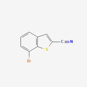 molecular formula C9H4BrNS B11813883 7-Bromobenzo[b]thiophene-2-carbonitrile 