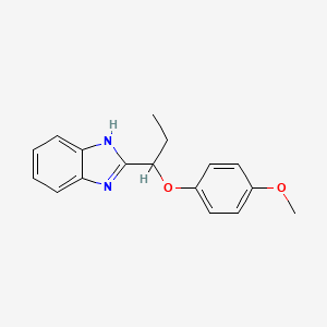 molecular formula C17H18N2O2 B11813885 2-(1-(4-Methoxyphenoxy)propyl)-1H-benzo[d]imidazole 