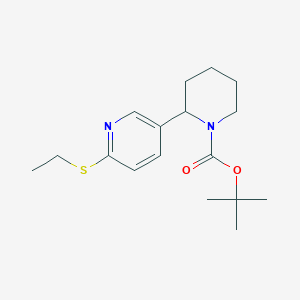 tert-Butyl 2-(6-(ethylthio)pyridin-3-yl)piperidine-1-carboxylate