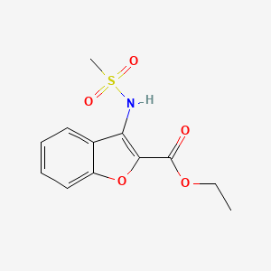 molecular formula C12H13NO5S B11813892 Ethyl3-(methylsulfonamido)benzofuran-2-carboxylate 