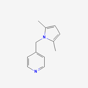 molecular formula C12H14N2 B11813916 4-((2,5-Dimethyl-1H-pyrrol-1-yl)methyl)pyridine 