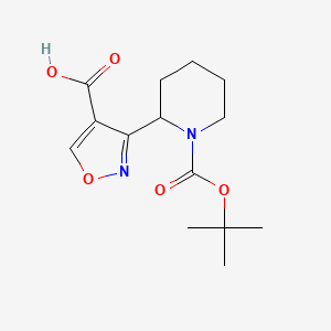 3-(1-(tert-Butoxycarbonyl)piperidin-2-yl)isoxazole-4-carboxylic acid