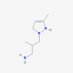 2-Methyl-3-(3-methyl-2,5-dihydro-1H-pyrazol-1-yl)propan-1-amine