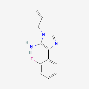 molecular formula C12H12FN3 B11813991 1-Allyl-4-(2-fluorophenyl)-1H-imidazol-5-amine 