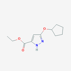 molecular formula C11H16N2O3 B11814047 Ethyl 5-(cyclopentyloxy)-1H-pyrazole-3-carboxylate CAS No. 1344687-73-5