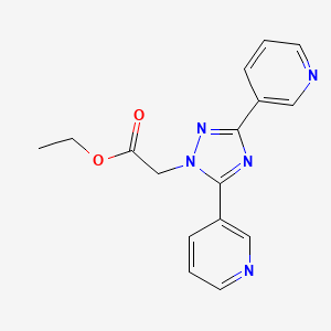 Ethyl 2-(3,5-di(pyridin-3-yl)-1H-1,2,4-triazol-1-yl)acetate