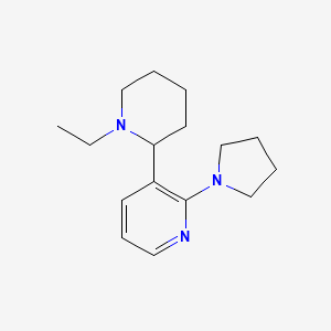 molecular formula C16H25N3 B11814070 3-(1-Ethylpiperidin-2-yl)-2-(pyrrolidin-1-yl)pyridine 