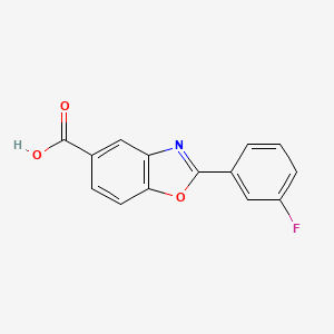 molecular formula C14H8FNO3 B11814078 2-(3-Fluorophenyl)benzo[d]oxazole-5-carboxylic acid 