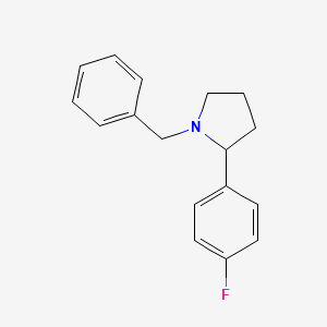 molecular formula C17H18FN B11814082 1-Benzyl-2-(4-fluorophenyl)pyrrolidine 