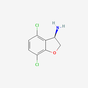 (3R)-4,7-Dichloro-2,3-dihydro-1-benzofuran-3-amine