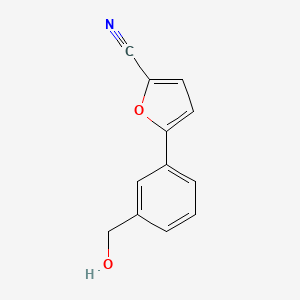 molecular formula C12H9NO2 B11814089 5-(3-(Hydroxymethyl)phenyl)furan-2-carbonitrile CAS No. 906665-08-5