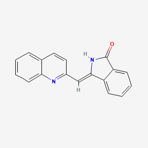 molecular formula C18H12N2O B1181438 1H-Isoindol-1-one, 2,3-dihydro-3-(2-quinolinylmethylene)- CAS No. 13481-47-5