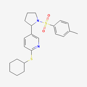 2-(Cyclohexylthio)-5-(1-tosylpyrrolidin-2-yl)pyridine