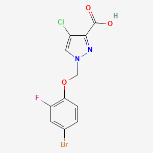 1-((4-Bromo-2-fluorophenoxy)methyl)-4-chloro-1H-pyrazole-3-carboxylic acid