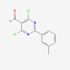 4,6-Dichloro-2-(m-tolyl)pyrimidine-5-carbaldehyde