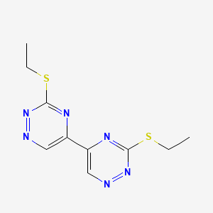 molecular formula C10H12N6S2 B1181495 3,3'-Bis(ethylsulfanyl)-5,5'-bi-1,2,4-triazine 
