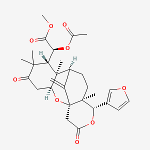 methyl (2S)-2-acetyloxy-2-[(1S,3S,7R,8R,9R,12S,13S)-13-(furan-3-yl)-6,6,8,12-tetramethyl-17-methylidene-5,15-dioxo-2,14-dioxatetracyclo[7.7.1.01,12.03,8]heptadecan-7-yl]acetate