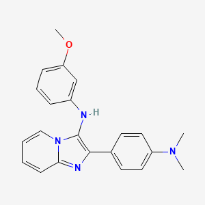 molecular formula C22H22N4O B1181530 2-[4-(dimethylamino)phenyl]-N-(3-methoxyphenyl)imidazo[1,2-a]pyridin-3-amine 
