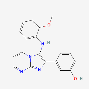 3-[3-(2-Methoxyanilino)imidazo[1,2-a]pyrimidin-2-yl]phenol